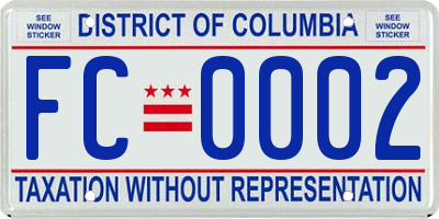 DC license plate FC0002