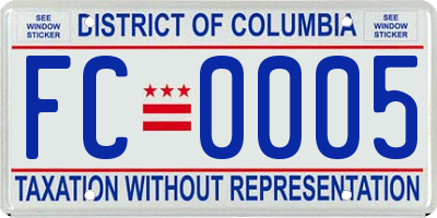 DC license plate FC0005