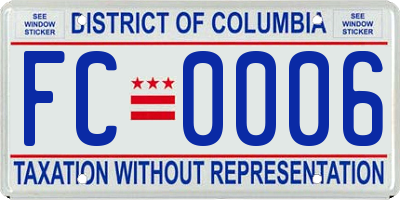 DC license plate FC0006