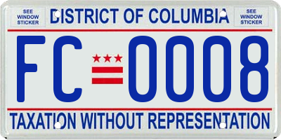 DC license plate FC0008