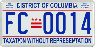 DC license plate FC0014