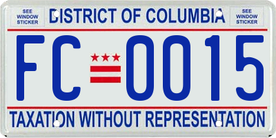 DC license plate FC0015