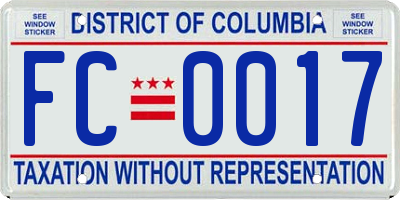 DC license plate FC0017