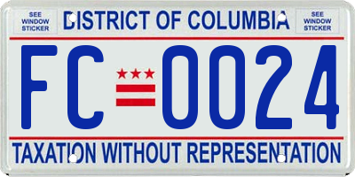 DC license plate FC0024