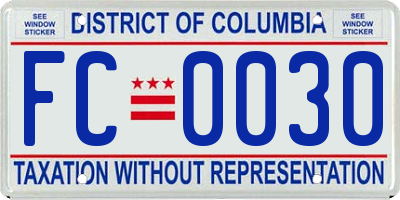 DC license plate FC0030