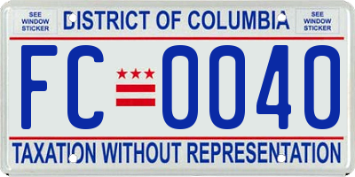 DC license plate FC0040