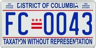 DC license plate FC0043