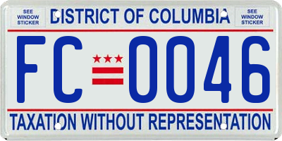 DC license plate FC0046