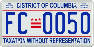 DC license plate FC0050