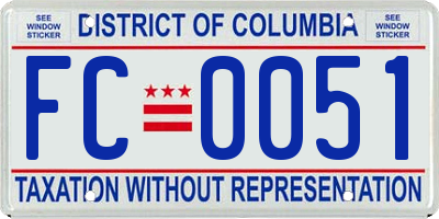 DC license plate FC0051