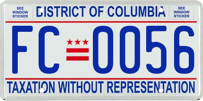 DC license plate FC0056