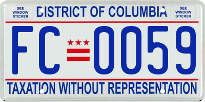 DC license plate FC0059