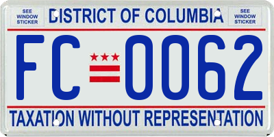 DC license plate FC0062