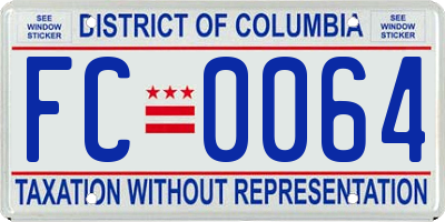 DC license plate FC0064