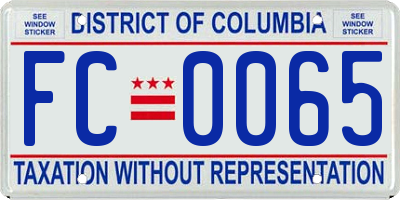 DC license plate FC0065