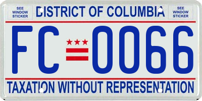 DC license plate FC0066