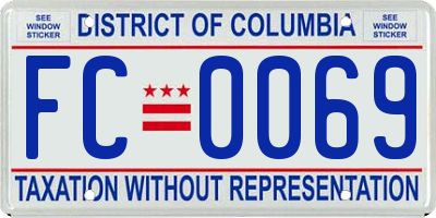 DC license plate FC0069