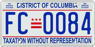 DC license plate FC0084