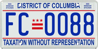 DC license plate FC0088