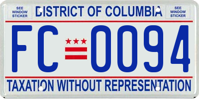 DC license plate FC0094