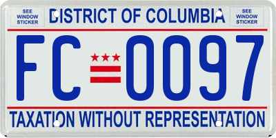 DC license plate FC0097