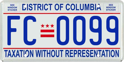 DC license plate FC0099