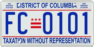 DC license plate FC0101