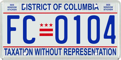 DC license plate FC0104