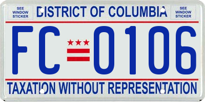 DC license plate FC0106