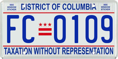 DC license plate FC0109