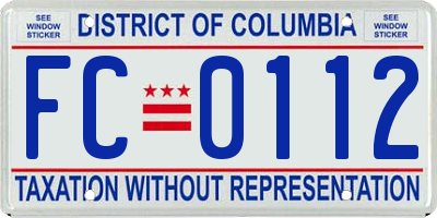 DC license plate FC0112