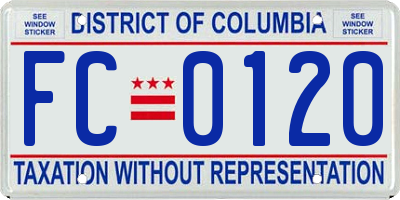 DC license plate FC0120