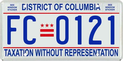 DC license plate FC0121