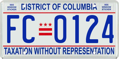 DC license plate FC0124