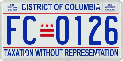 DC license plate FC0126