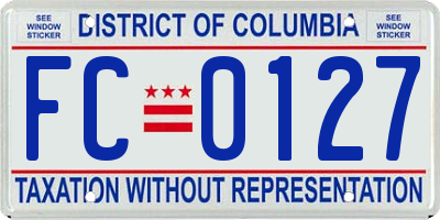 DC license plate FC0127