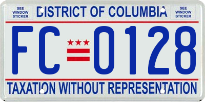 DC license plate FC0128