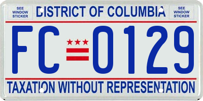 DC license plate FC0129