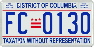 DC license plate FC0130