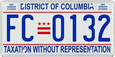 DC license plate FC0132