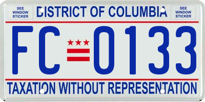 DC license plate FC0133