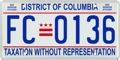 DC license plate FC0136