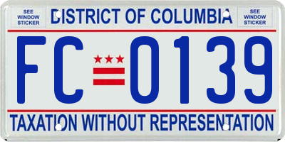 DC license plate FC0139