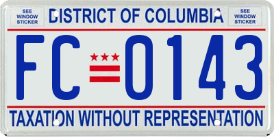 DC license plate FC0143