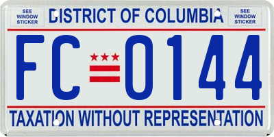 DC license plate FC0144