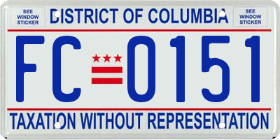 DC license plate FC0151