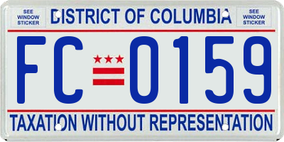 DC license plate FC0159