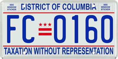 DC license plate FC0160