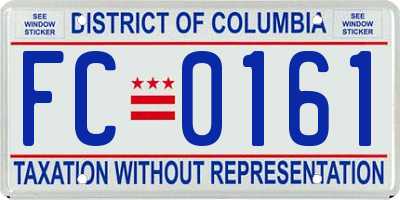 DC license plate FC0161