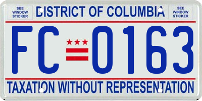 DC license plate FC0163